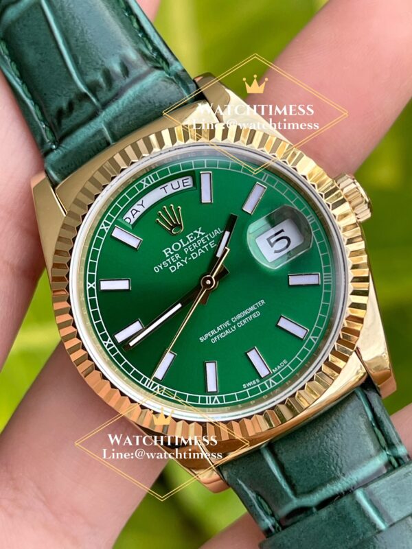 Rolex Day-Date Green Dial Yellowgold 36mm. Ref.118138 BP Factory