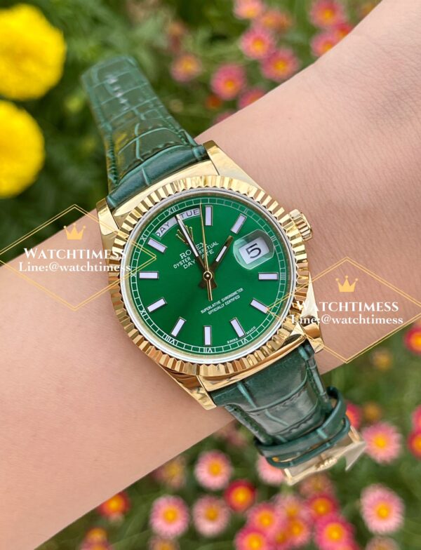 Rolex Day-Date Green Dial Yellowgold 36mm. Ref.118138 BP Factory - Image 3