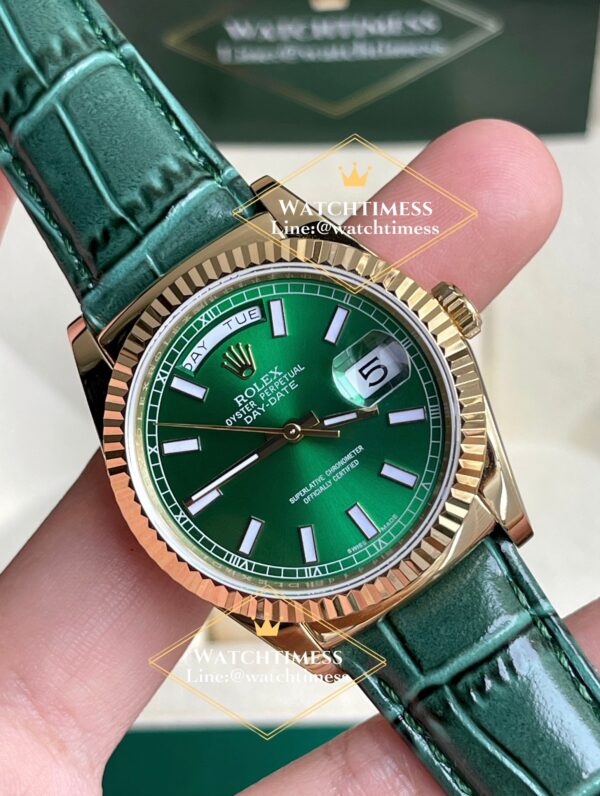 Rolex Day-Date Green Dial Yellowgold 36mm. Ref.118138 BP Factory - Image 4