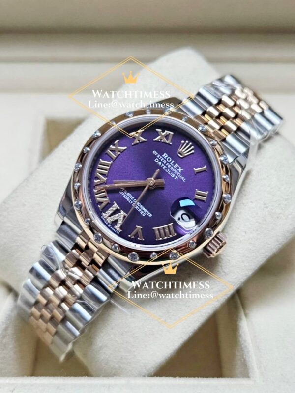 Rolex Datejust Purple Roman 31mm. 2K Rosegold Jubilee Ref.178341 EW Factory - Image 4