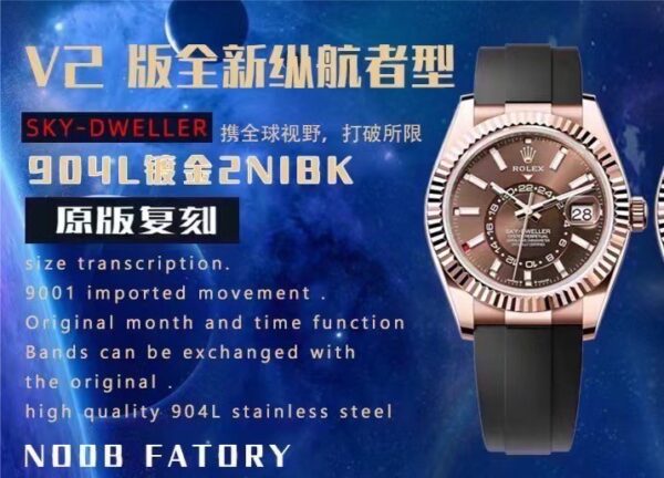 Rolex Sky-Dweller Rosegold 42mm. Ref.326235 Noob Factory v.2 - Image 5