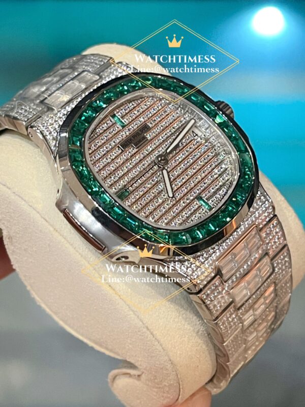 Patek Philippe 5711 Full Diamond Green Custom TW Factory - Image 5