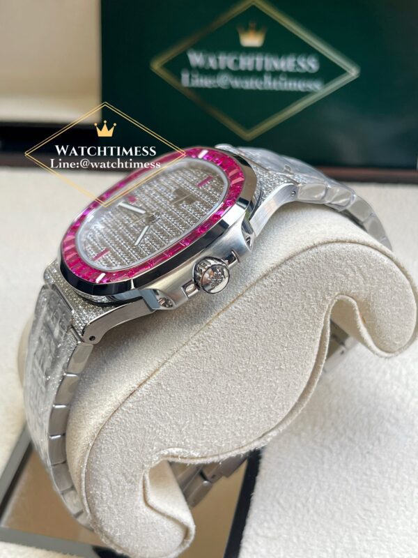 Patek Philippe 5711 Full Diamond Pink Custom TW Factory - Image 9