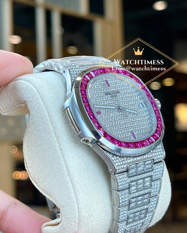 Patek Philippe 5711 Full Diamond Pink Custom TW Factory - Image 5