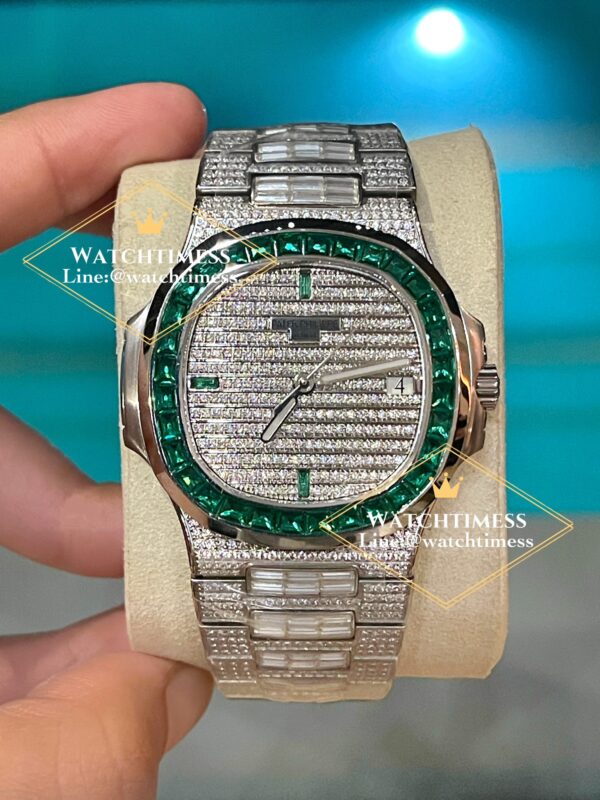 Patek Philippe 5711 Full Diamond Green Custom TW Factory