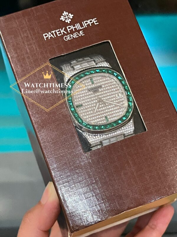 Patek Philippe 5711 Full Diamond Green Custom TW Factory - Image 7