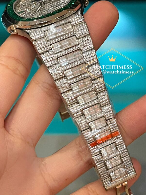 Patek Philippe 5711 Full Diamond Green Custom TW Factory - Image 9