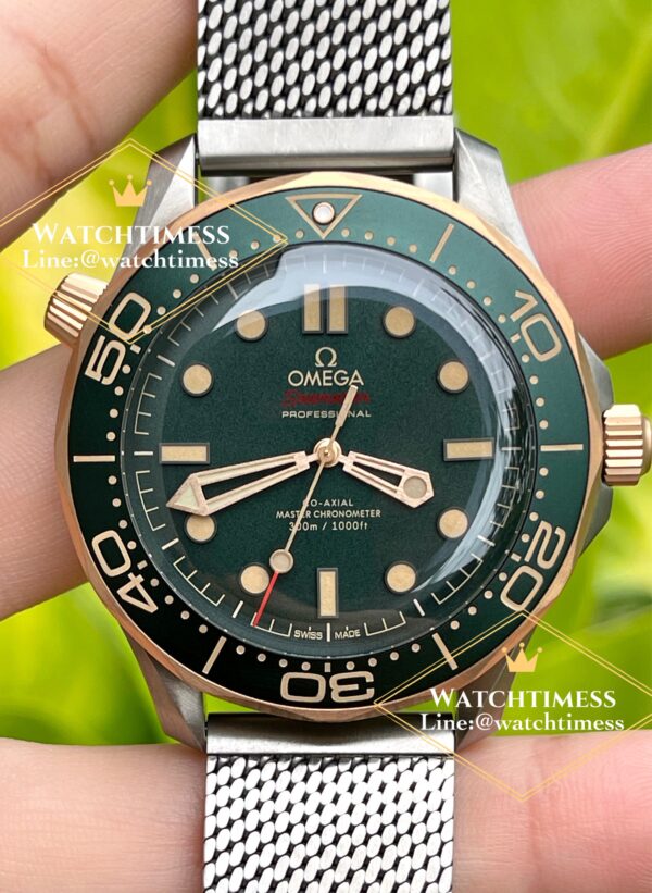 Omega Seamaster 2025 Diver 300M in Titanium Bronze Gold Green Dial VSF Factory - Image 4