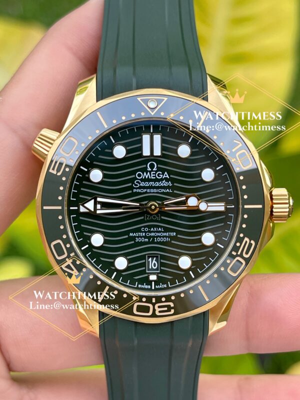 Omega Seamaster 2025 Green Dial Moonshine Yellow Gold VSF Factory - Image 4