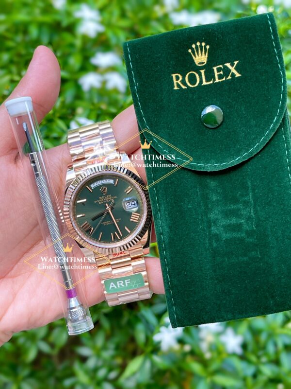 Rolex Day-Date 40mm. Green Dial Rose Gold Ref.228235 AR Factory - Image 3