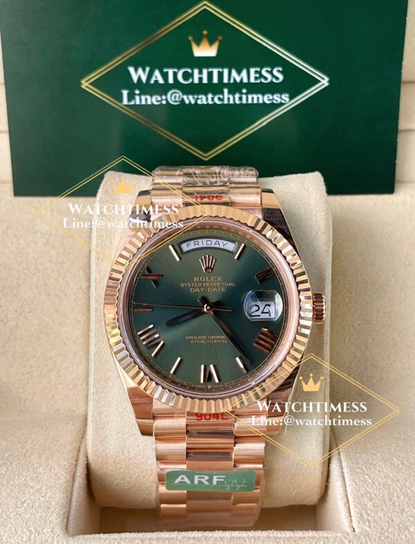 Rolex Day-Date 40mm. Green Dial Rose Gold Ref.228235 AR Factory - Image 4