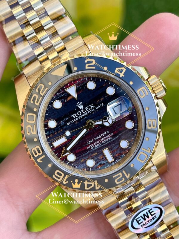 Rolex GMT-Master II “Tiger Iron” Yellow Gold Ref. 126718GRNR EWE Factory