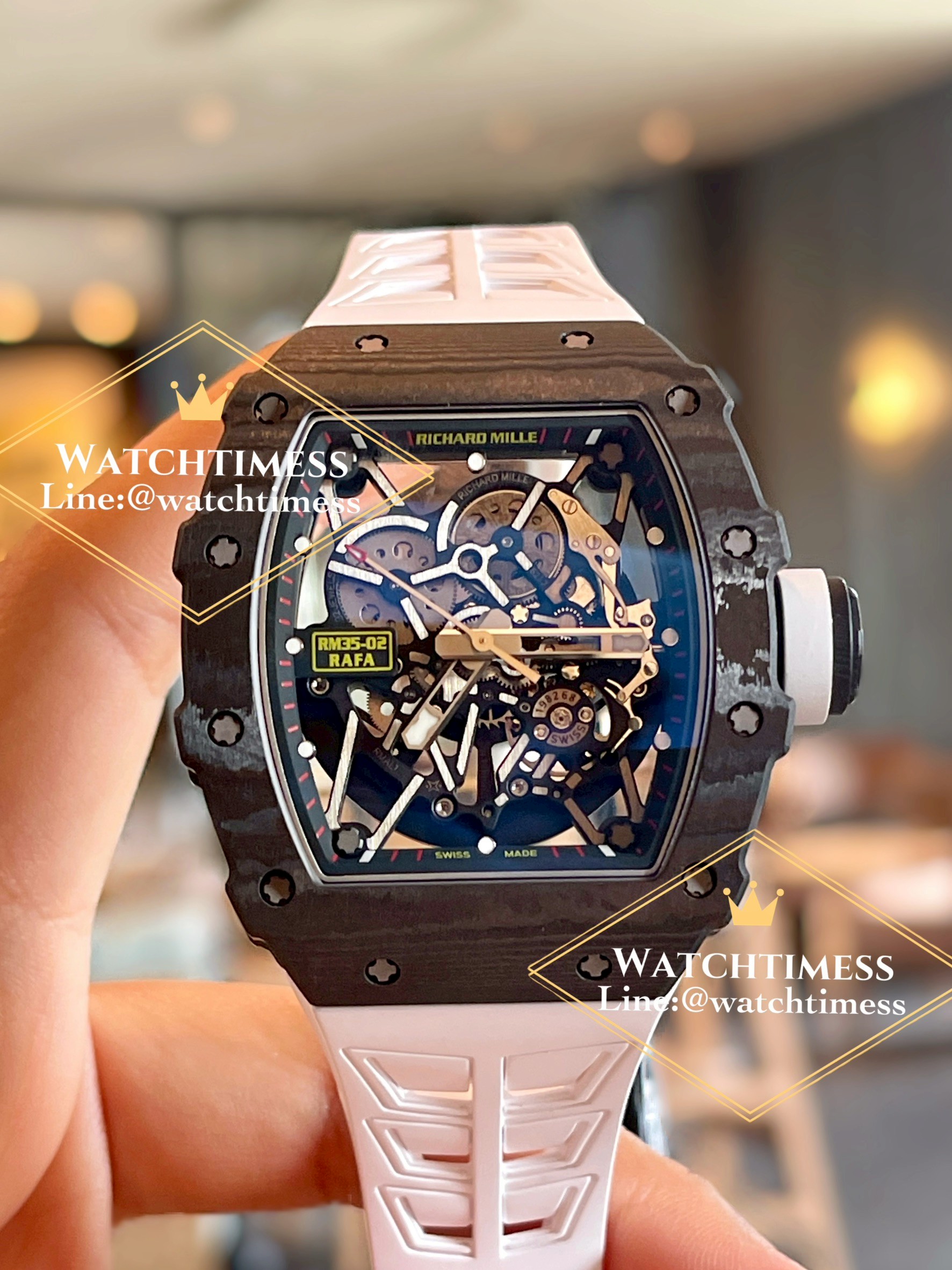 New ZF v.7❗️Richard Mile RM35-02 Rafael Nadal Working Tourbillon White Quartz ZF V.7 Factory
