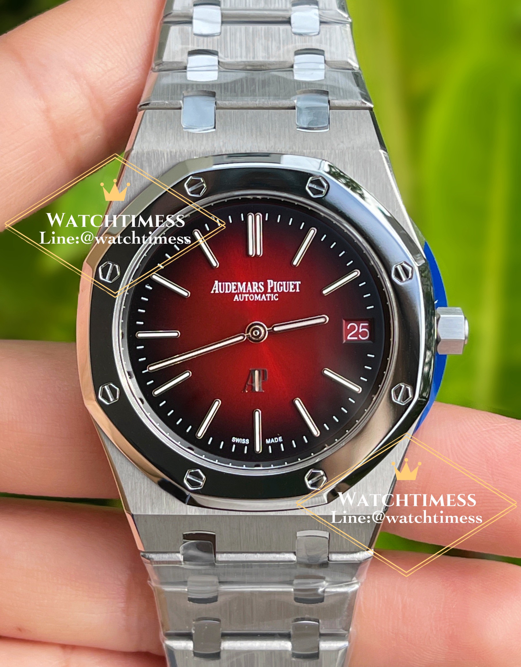 Audemars Piguet Royal Oak “Ap16202XT” Burgundy Jumbo Extra-Thin ZF Factory - Image 3