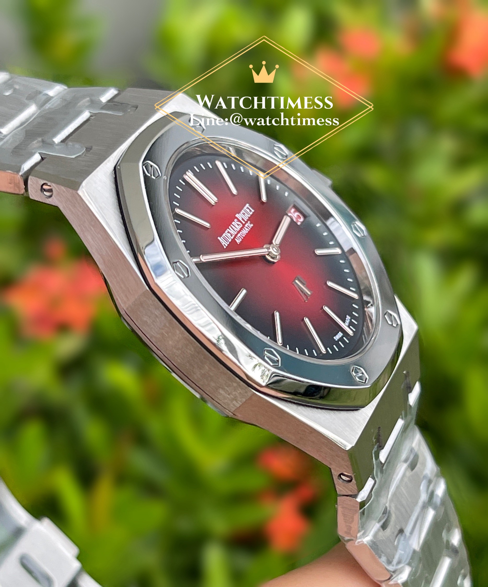 Audemars Piguet Royal Oak “Ap16202XT” Burgundy Jumbo Extra-Thin ZF Factory - Image 5