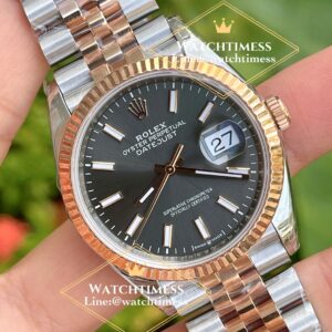 Rolex Datejust 36mm. Rhodium Gray Dial Jubilee Rosegold Ref.126231 Vsf Factory