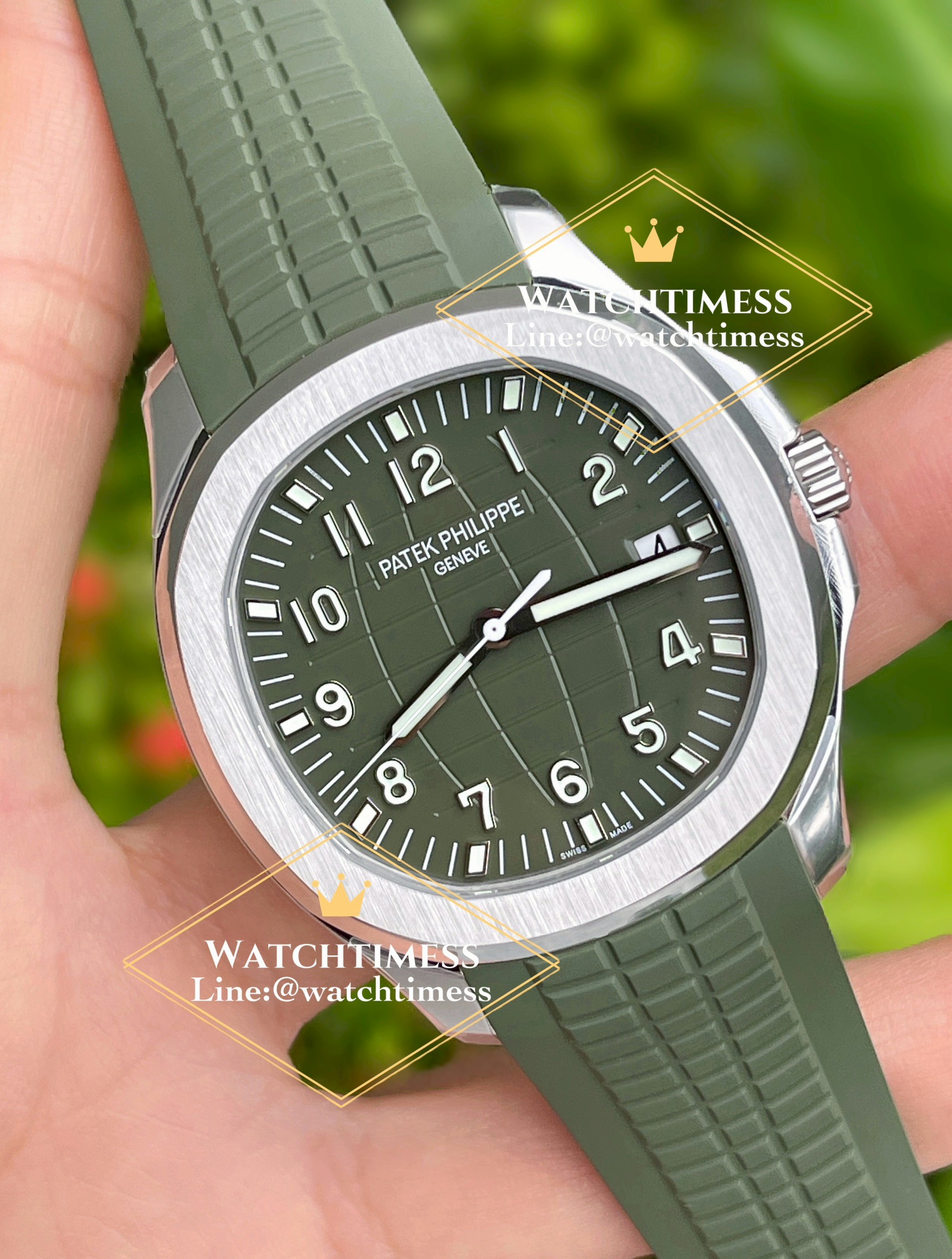 Patek Philippe Aquanaut 5168g-010 Green Dial DDF Factory .