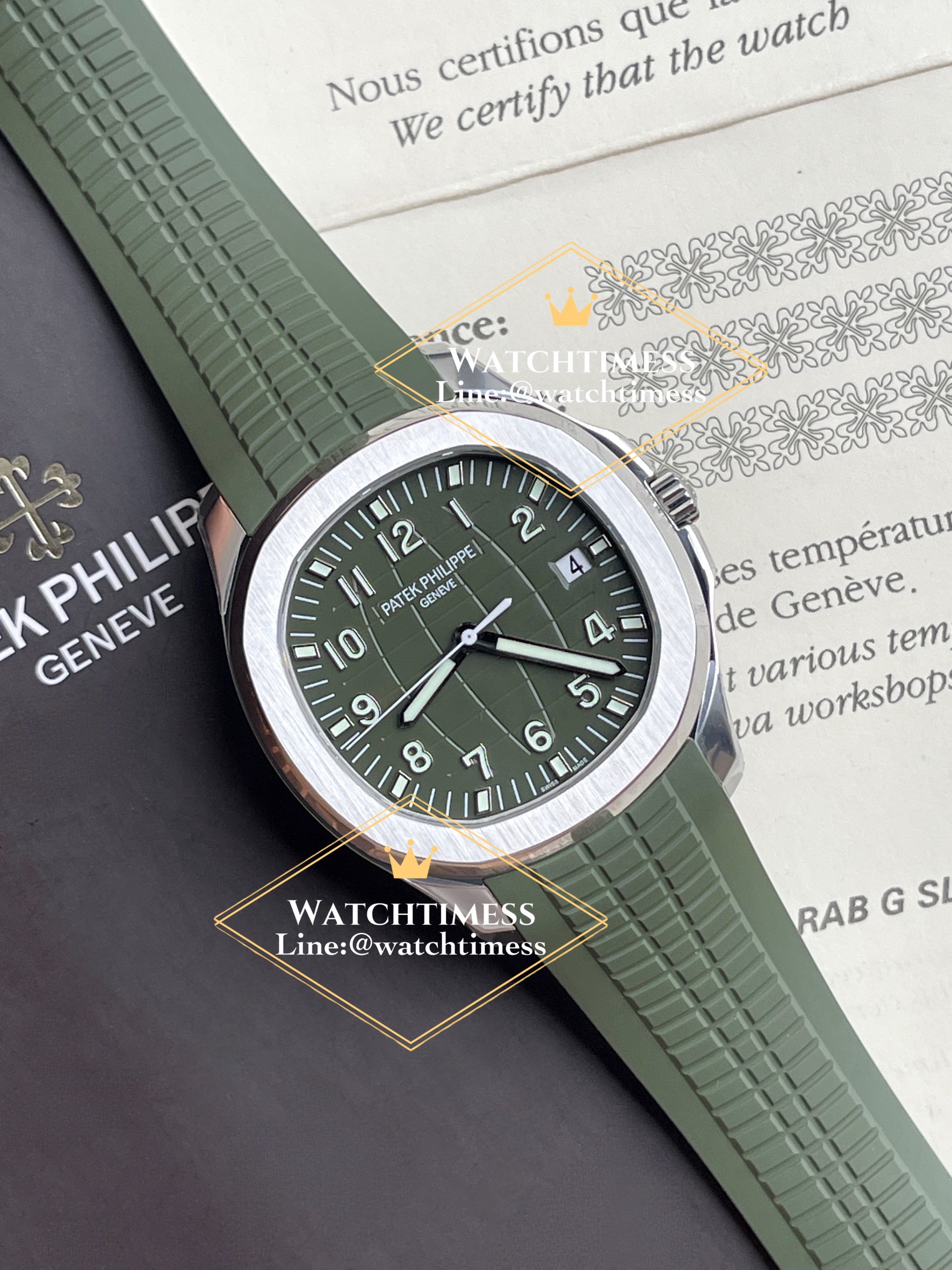 Patek Philippe Aquanaut 5168g-010 Green Dial DDF Factory . - Image 4