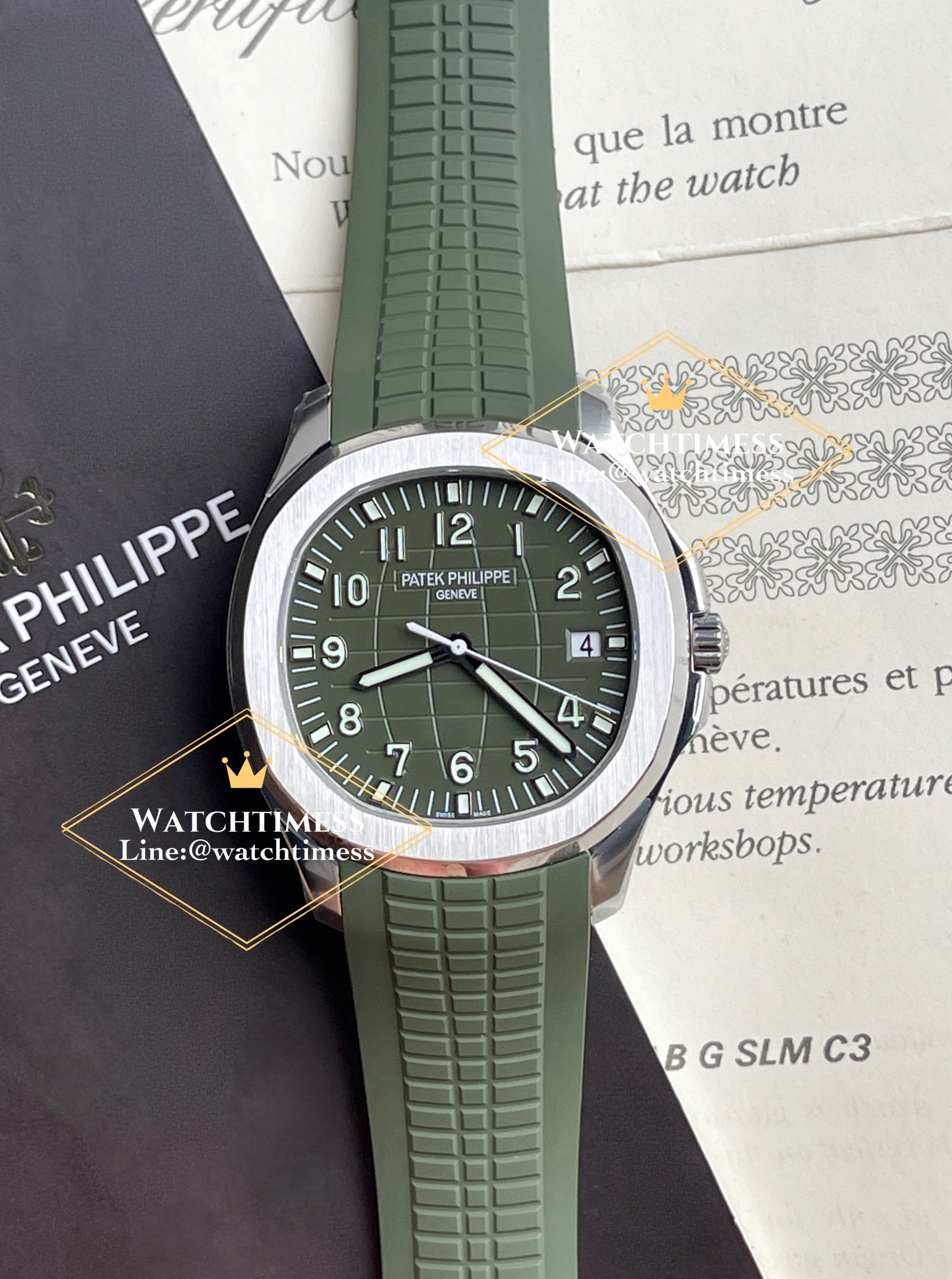Patek Philippe Aquanaut 5168g-010 Green Dial DDF Factory . - Image 3