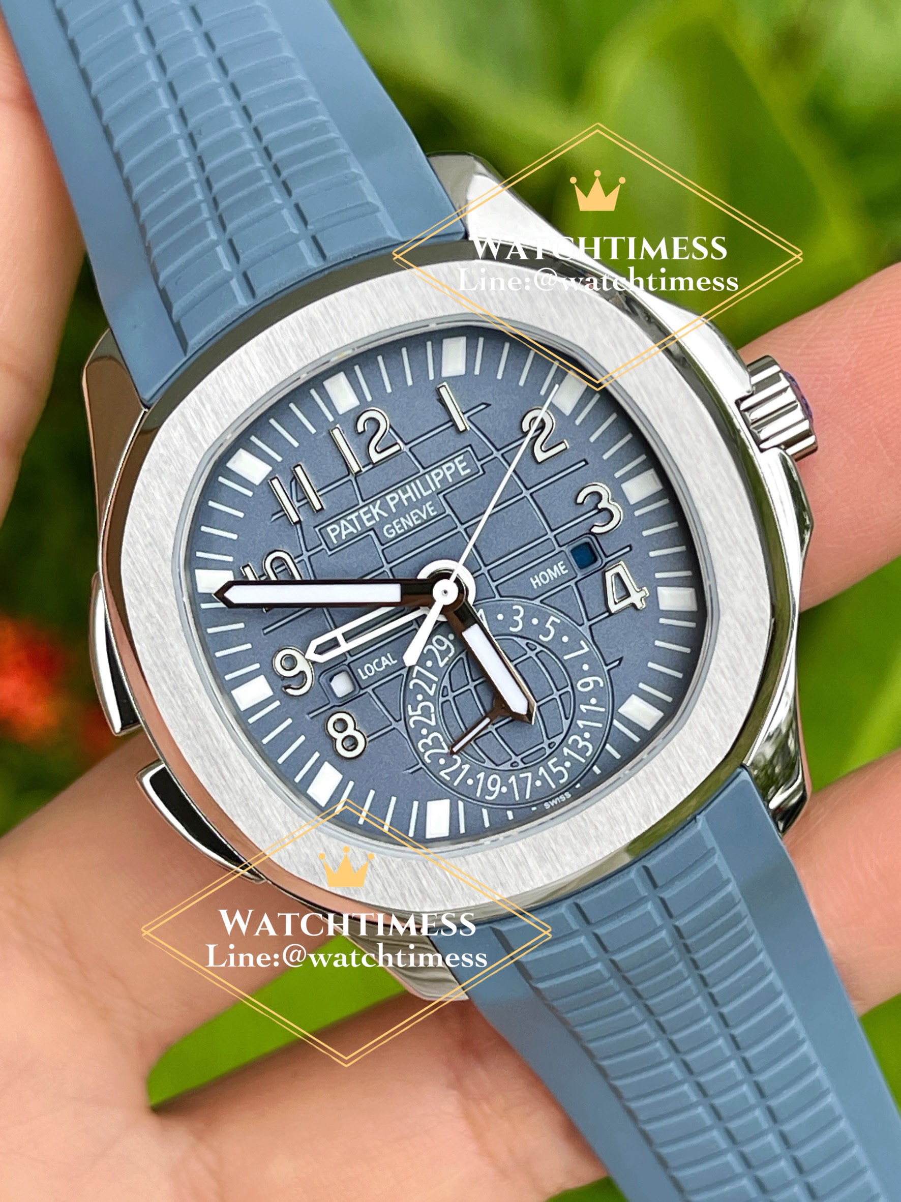 Patek Philippe Aquanaut 5164G-001 Travel Time Blue-Gray ZF Factory