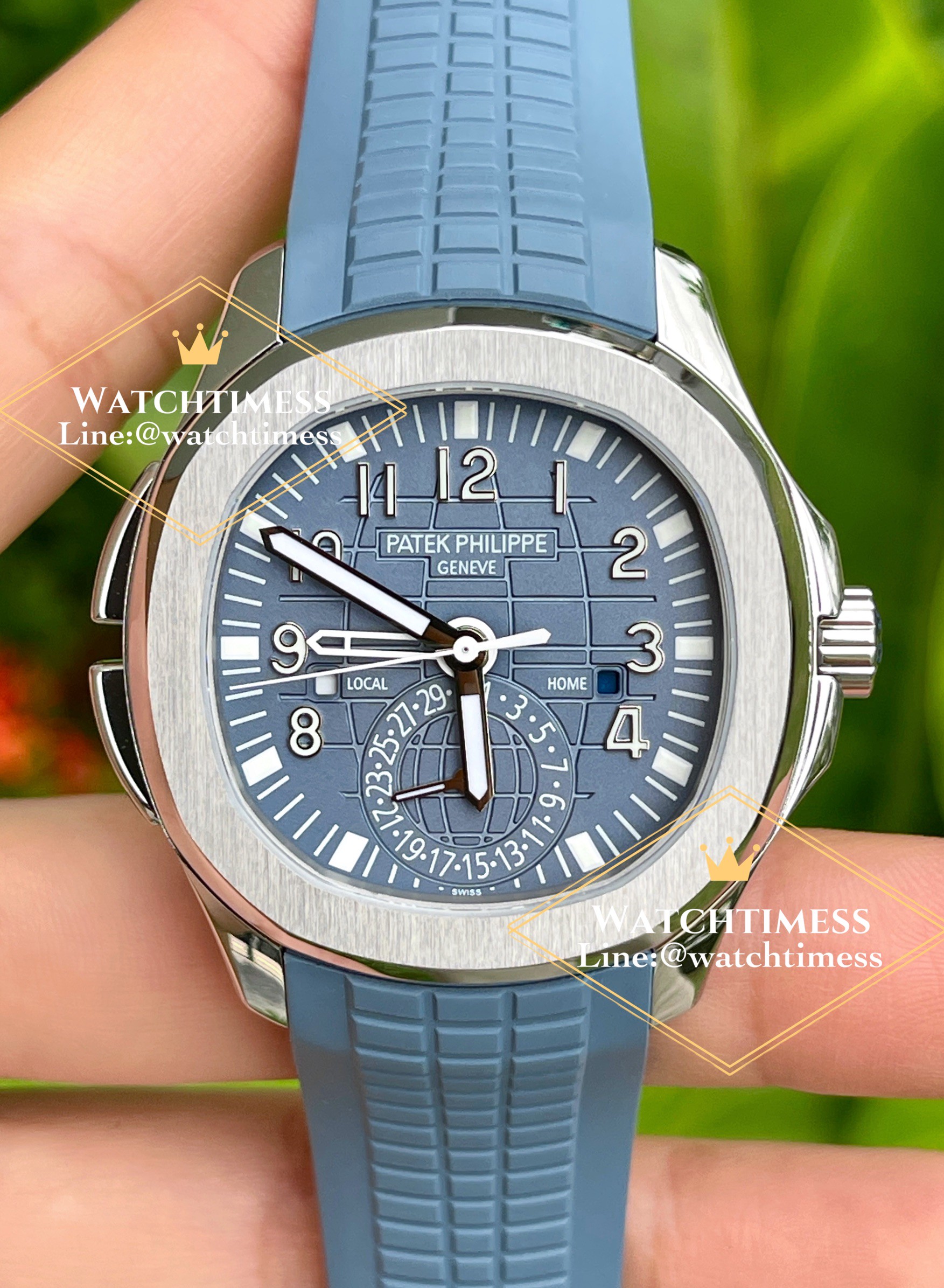Patek Philippe Aquanaut 5164G-001 Travel Time Blue-Gray ZF Factory - Image 3