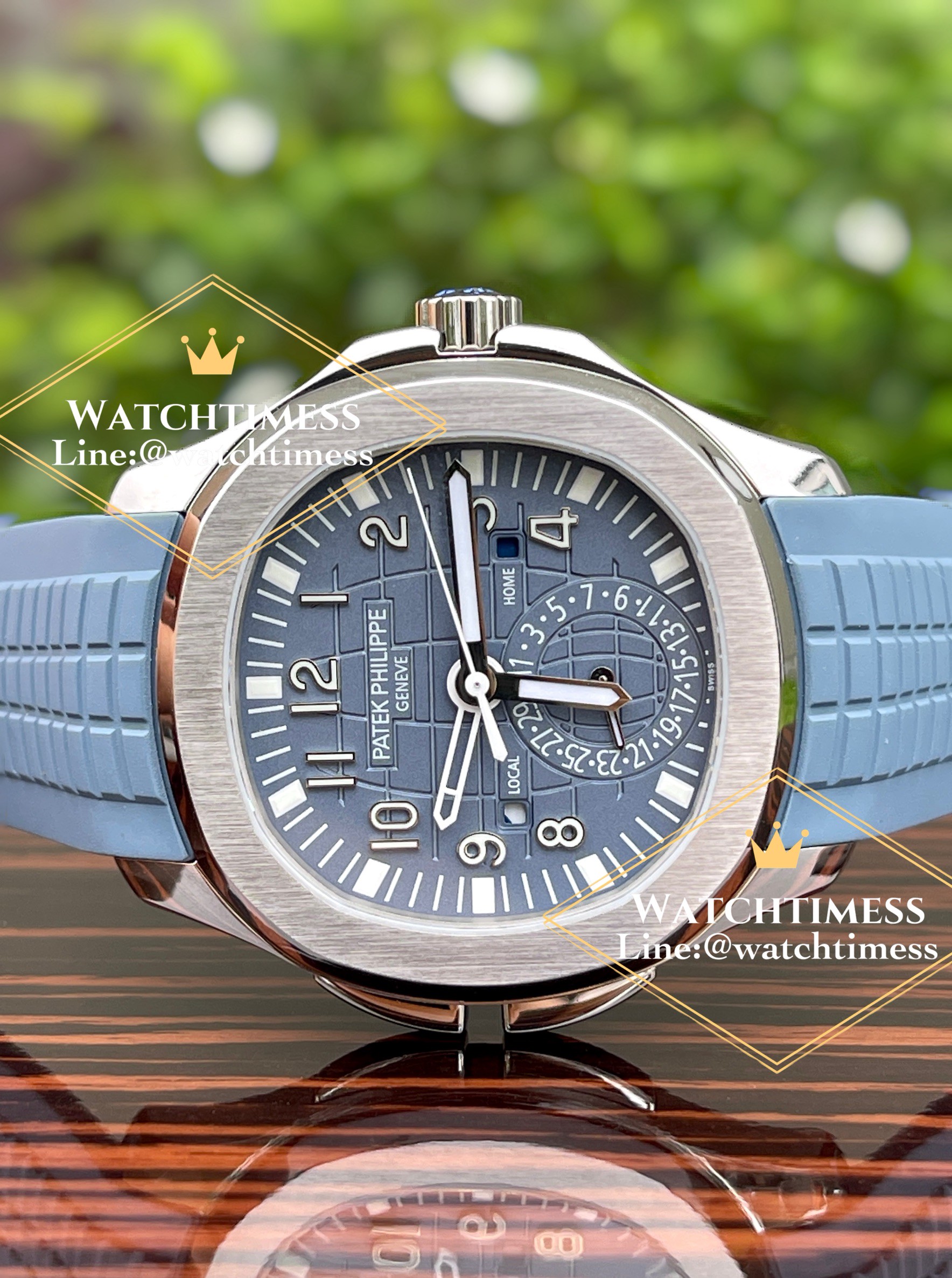 Patek Philippe Aquanaut 5164G-001 Travel Time Blue-Gray ZF Factory - Image 4