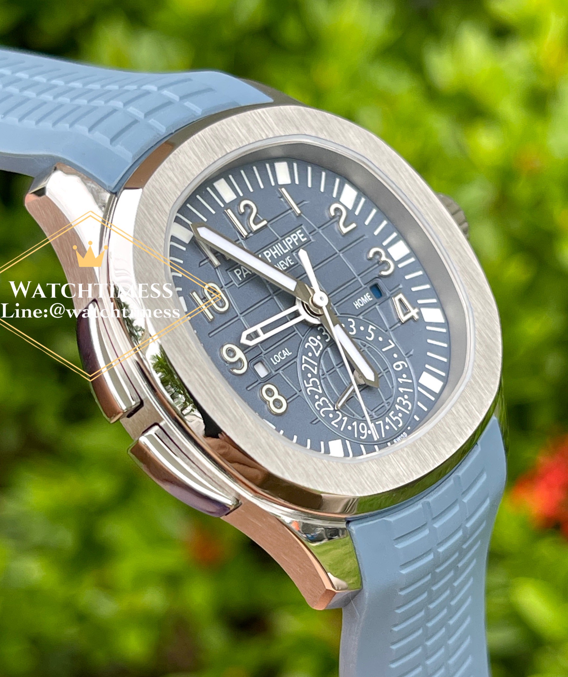 Patek Philippe Aquanaut 5164G-001 Travel Time Blue-Gray ZF Factory - Image 5