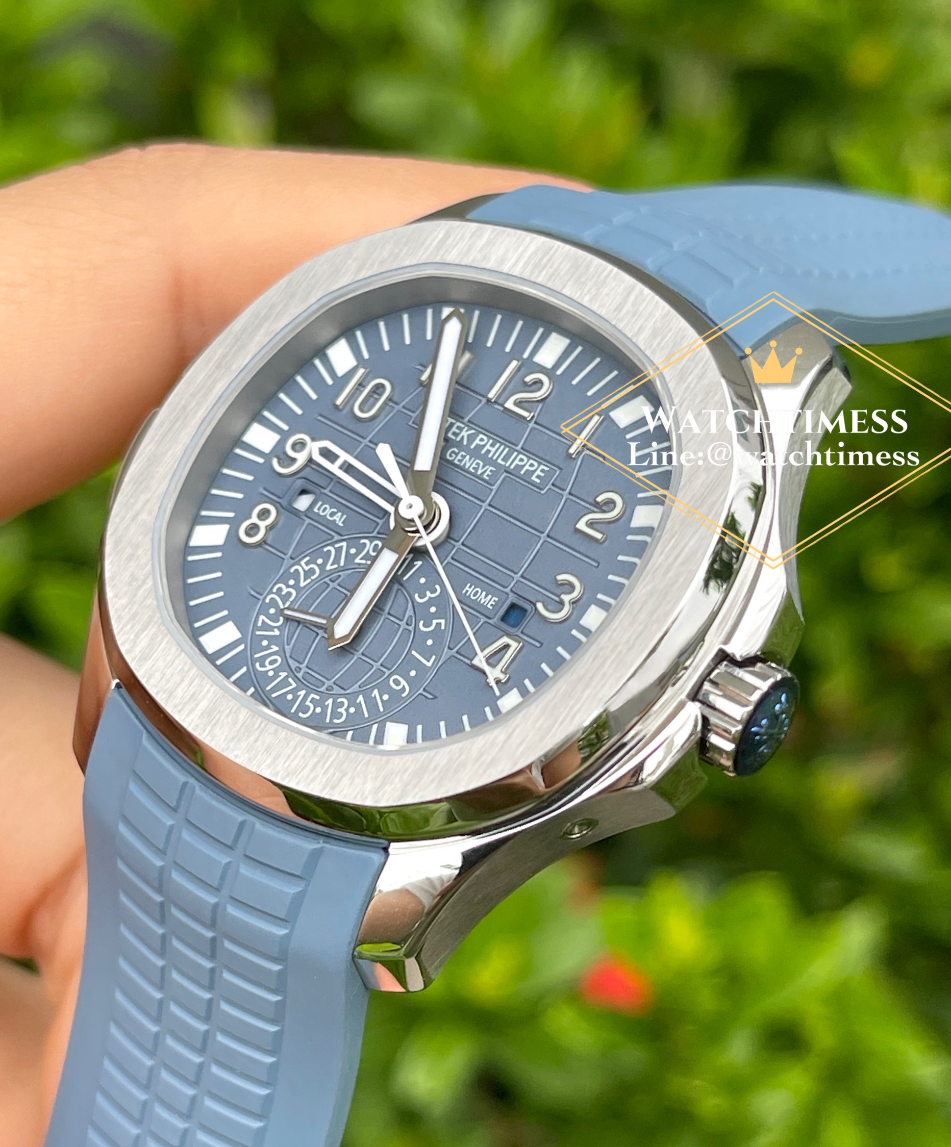 Patek Philippe Aquanaut 5164G-001 Travel Time Blue-Gray ZF Factory - Image 6