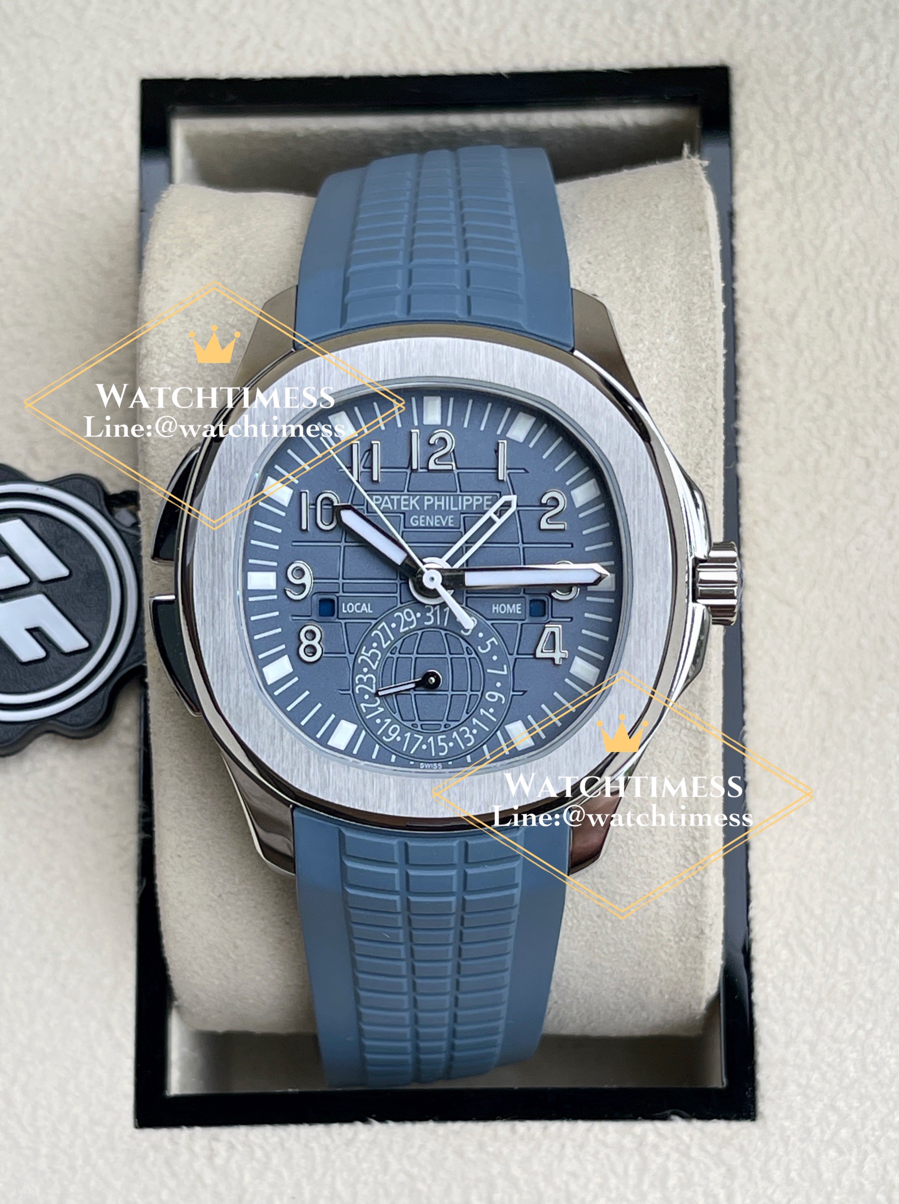 Patek Philippe Aquanaut 5164G-001 Travel Time Blue-Gray ZF Factory - Image 8