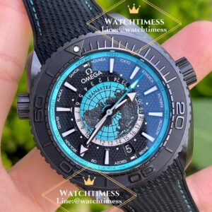 Omega Seamaster Planet Ocean Worldtimer Deep Black 2025 Vsf Factory