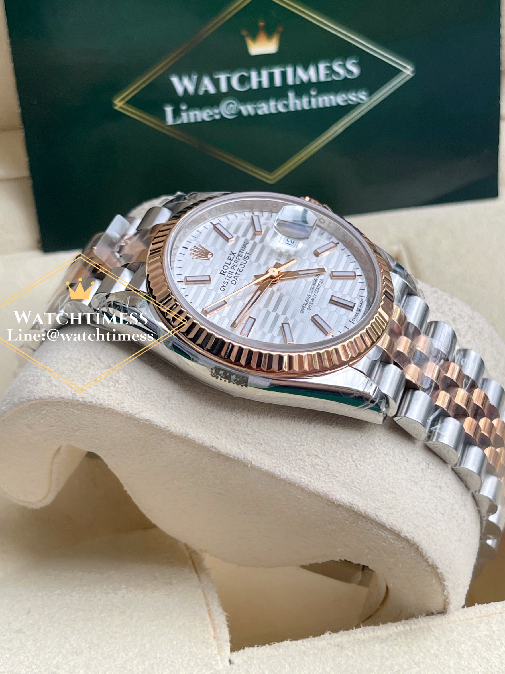 Rolex Datejust 36mm. Silver Fluted Motif Dial Twotone Rosegold Ref.126231 VSF Factory - Image 5