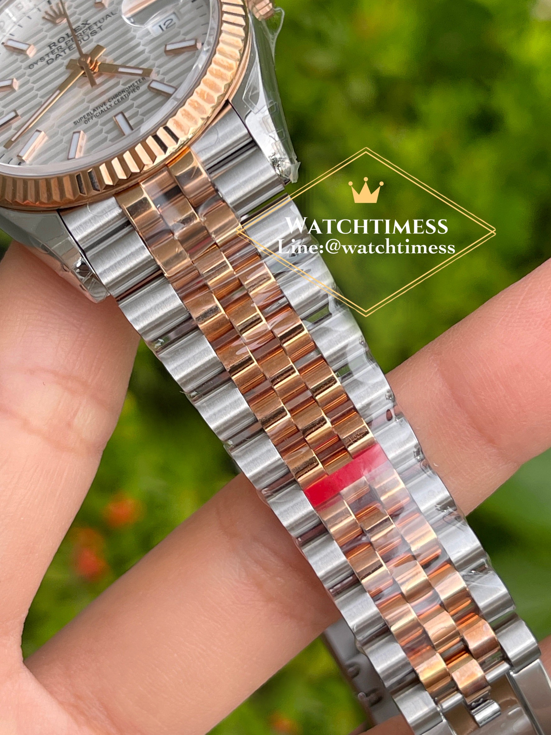Rolex Datejust 36mm. Silver Fluted Motif Dial Twotone Rosegold Ref.126231 VSF Factory - Image 7