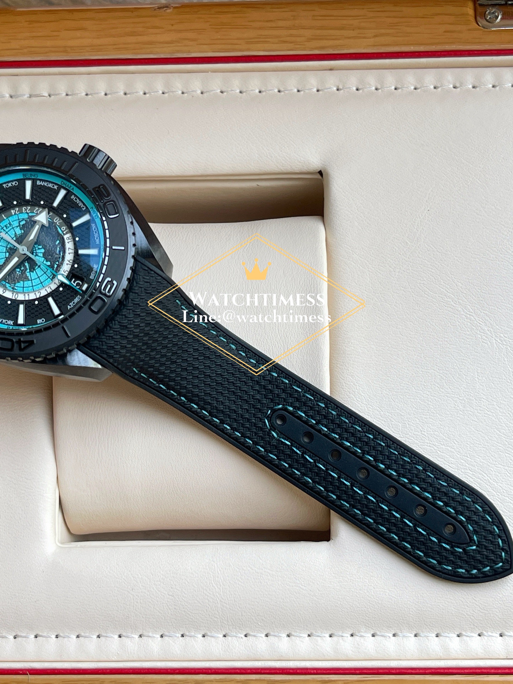 Omega Seamaster Planet Ocean Worldtimer Deep Black 2025 Vsf Factory - Image 8